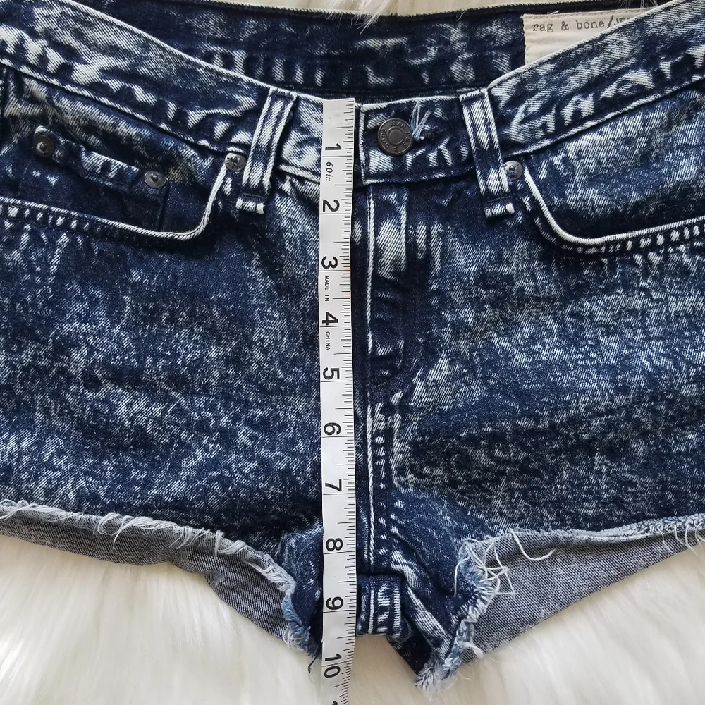 rag & bone Acid Wash Cutoff Denim Shorts Size 25